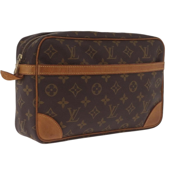 LOUIS VUITTON Monogram Compiegne 28 Clutch Bag M51845 LV Auth 211189