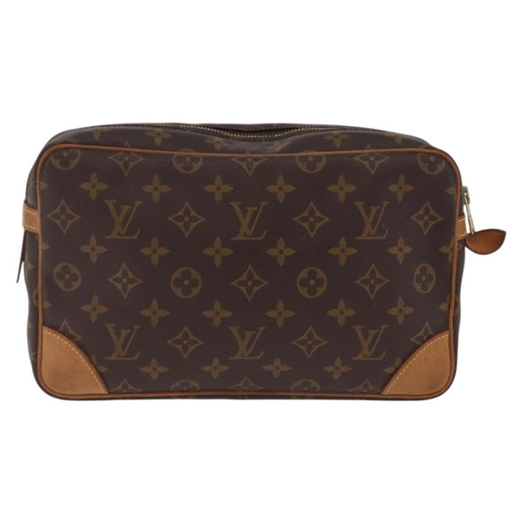 LOUIS VUITTON Monogram Compiegne 28 Clutch Bag M51845 LV Auth 211189