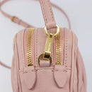 Miu Miu Matelasse Shoulder Bag Leather Pink Gold Auth 211190A-15