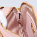 Miu Miu Matelasse Shoulder Bag Leather Pink Gold Auth 211190A-23