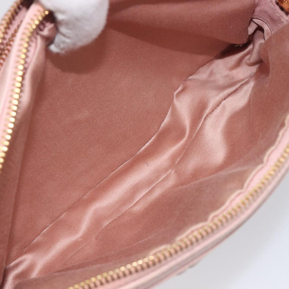 Miu Miu Matelasse Shoulder Bag Leather Pink Gold Auth 211190A