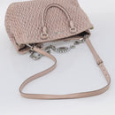 Miu Miu Matelasse Hand Bag Leather 2way Pink Gold Auth 211191A-14
