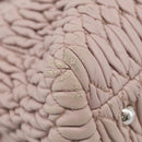 Miu Miu Matelasse Hand Bag Leather 2way Pink Gold Auth 211191A-19