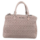 Miu Miu Matelasse Hand Bag Leather 2way Pink Gold Auth 211191A-2