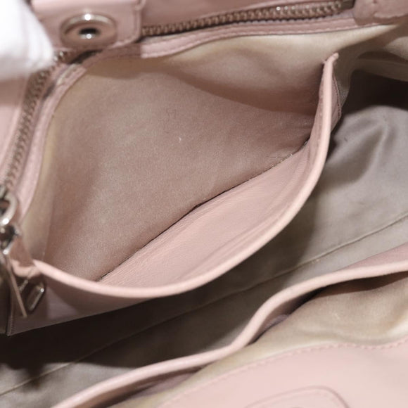 Miu Miu Matelasse Hand Bag Leather 2way Pink Gold Auth 211191A