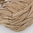 Miu Miu Matelasse Hand Bag Vitellolux 2way Beige Gold Auth 211192V-16