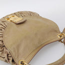 Miu Miu Matelasse Hand Bag Vitellolux 2way Beige Gold Auth 211192V-6