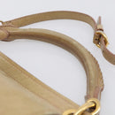 Miu Miu Matelasse Hand Bag Vitellolux 2way Beige Gold Auth 211192V-9