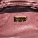 Miu Miu Matelasse Hand Bag Leather 2way Pink Gold Auth 211193V-18