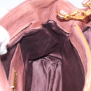 Miu Miu Matelasse Hand Bag Leather 2way Pink Gold Auth 211193V-20