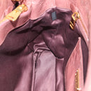 Miu Miu Matelasse Hand Bag Leather 2way Pink Gold Auth 211193V-21