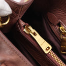 Miu Miu Matelasse Hand Bag Leather 2way Pink Gold Auth 211193V-26