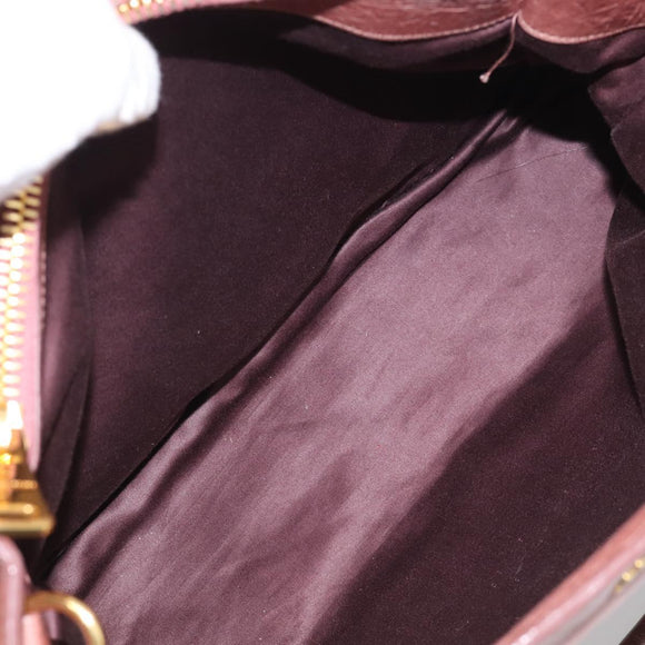 Miu Miu Matelasse Hand Bag Leather 2way Pink Gold Auth 211193V