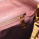 Miu Miu Matelasse Hand Bag Leather 2way Pink Gold Auth 211193V-29