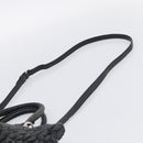 Miu Miu Matelasse Hand Bag Leather 2way Black Silver Auth 211194-11