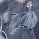 Miu Miu Matelasse Hand Bag Leather 2way Black Silver Auth 211194-24