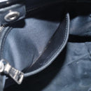 Miu Miu Matelasse Hand Bag Leather 2way Black Silver Auth 211194-26