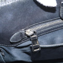 Miu Miu Matelasse Hand Bag Leather 2way Black Silver Auth 211194-27