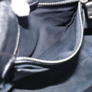 Miu Miu Matelasse Hand Bag Leather 2way Black Silver Auth 211194-28