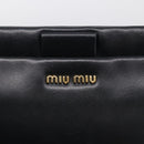 Miu Miu Chain Shoulder Bag Leather Black Gold Auth 211196V-14