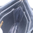 Miu Miu Chain Shoulder Bag Leather Black Gold Auth 211196V-17