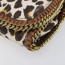 Stella McCartney Chain Shoulder Bag Canvas Beige Gold 291622 Auth 211197A-11