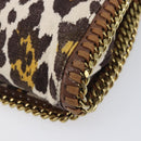 Stella McCartney Chain Shoulder Bag Canvas Beige Gold 291622 Auth 211197A-13