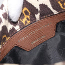 Stella McCartney Chain Shoulder Bag Canvas Beige Gold 291622 Auth 211197A-18