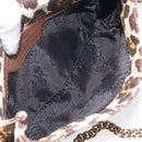 Stella McCartney Chain Shoulder Bag Canvas Beige Gold 291622 Auth 211197A-19