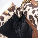 Stella McCartney Chain Shoulder Bag Canvas Beige Gold 291622 Auth 211197A-21