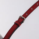 Miu Miu Hand Bag Vitellolux 2way Red Silver Auth 211199V-16