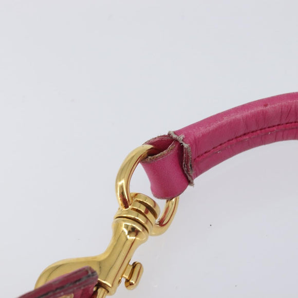 Miu Miu Shoulder Bag Leather Pink Gold Auth 211200A