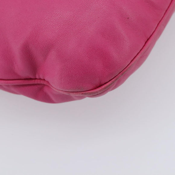 Miu Miu Shoulder Bag Leather Pink Gold Auth 211200A