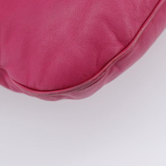 Miu Miu Shoulder Bag Leather Pink Gold Auth 211200A