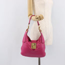 Miu Miu Shoulder Bag Leather Pink Gold Auth 211200A-29