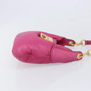 Miu Miu Shoulder Bag Leather Pink Gold Auth 211200A-4