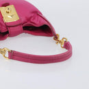 Miu Miu Shoulder Bag Leather Pink Gold Auth 211200A-7