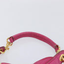 Miu Miu Shoulder Bag Leather Pink Gold Auth 211200A-9