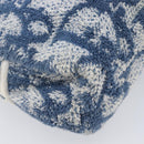 Christian Dior Pile trotter Hand Bag Blue White Auth 211202-15