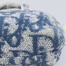 Christian Dior Pile trotter Hand Bag Blue White Auth 211202-16