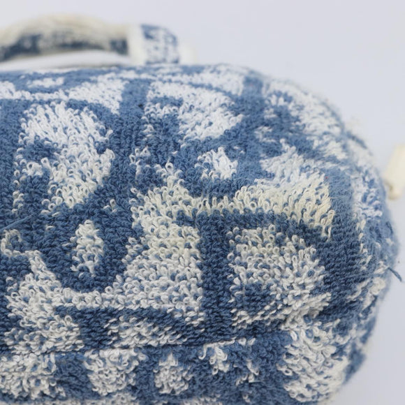 Christian Dior Pile trotter Hand Bag Blue White Auth 211202