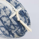 Christian Dior Pile trotter Hand Bag Blue White Auth 211202-18
