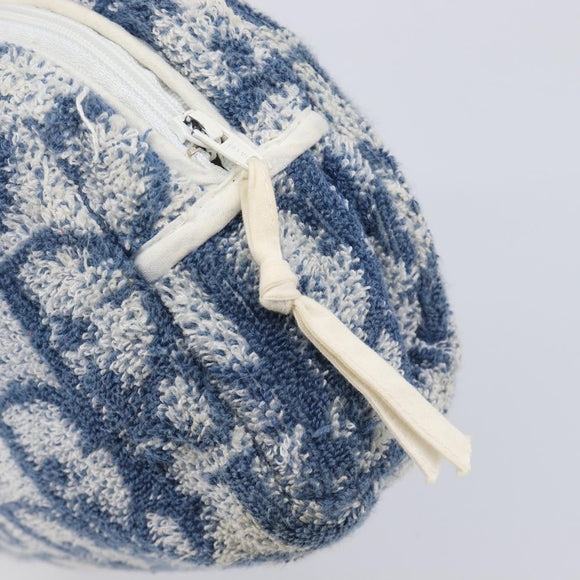 Christian Dior Pile trotter Hand Bag Blue White Auth 211202