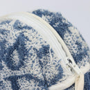 Christian Dior Pile trotter Hand Bag Blue White Auth 211202-19