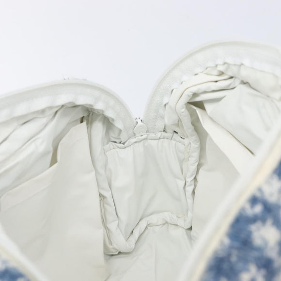 Christian Dior Pile trotter Hand Bag Blue White Auth 211202