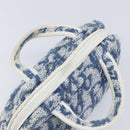 Christian Dior Pile trotter Hand Bag Blue White Auth 211202-6