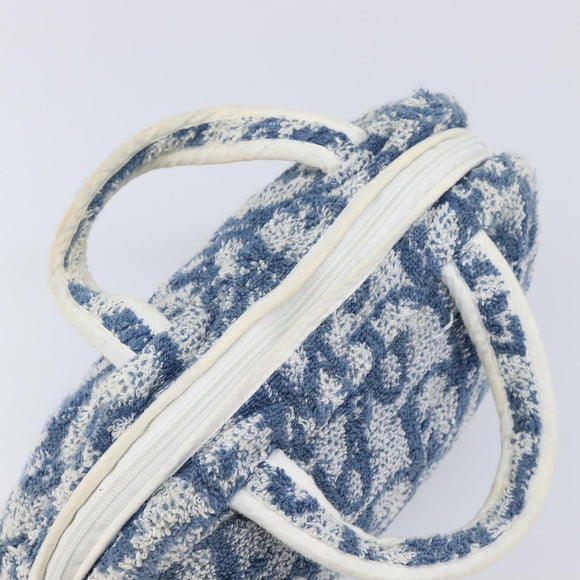 Christian Dior Pile trotter Hand Bag Blue White Auth 211202