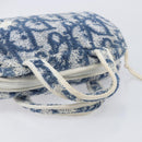 Christian Dior Pile trotter Hand Bag Blue White Auth 211202-7