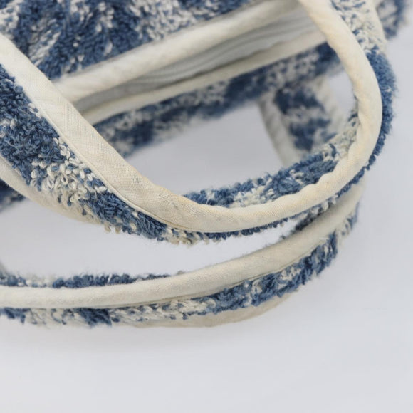 Christian Dior Pile trotter Hand Bag Blue White Auth 211202