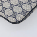 GUCCI GG Supreme Sherry Line Shoulder Bag PVC Navy Gold 904 02 047 Auth 211203-12